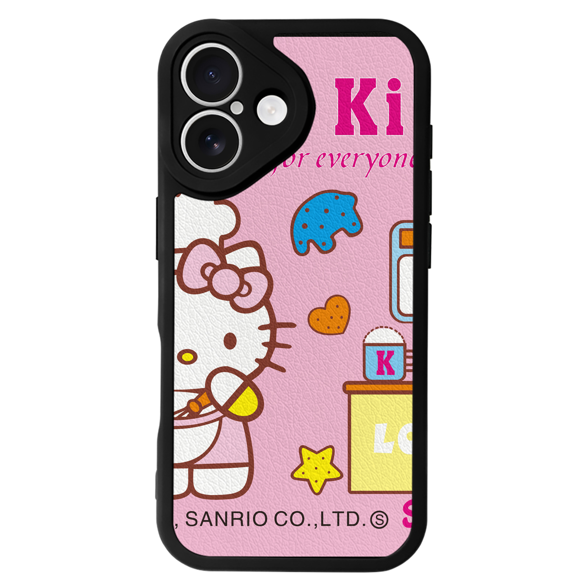 （画像用） Hello Kitty ハローキティ 【iPhone 16シリーズ対応】シリコンスマホケース（レザー調） 材質：シリコン